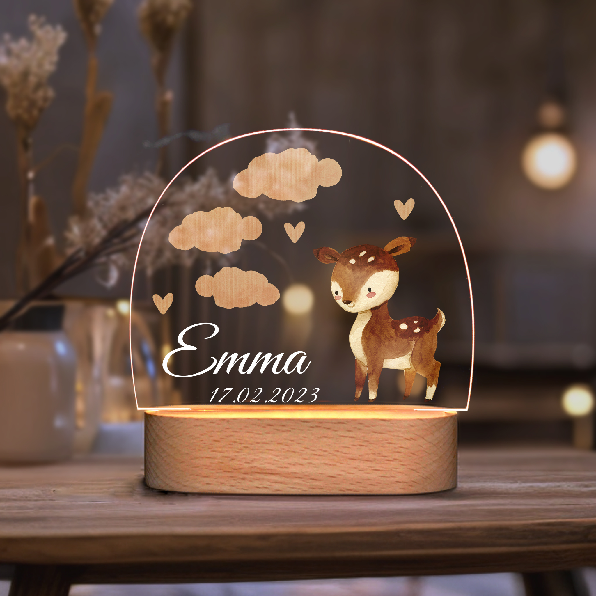 Custom Colorful Night Lights - Deer