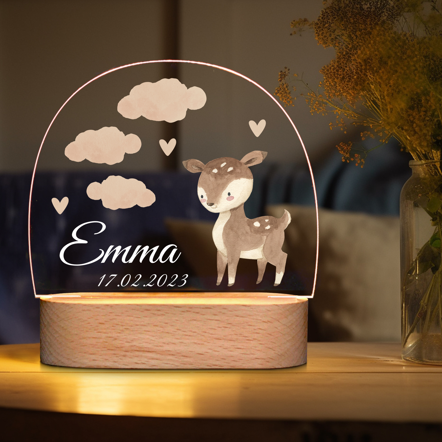 Custom Colorful Night Lights - Deer