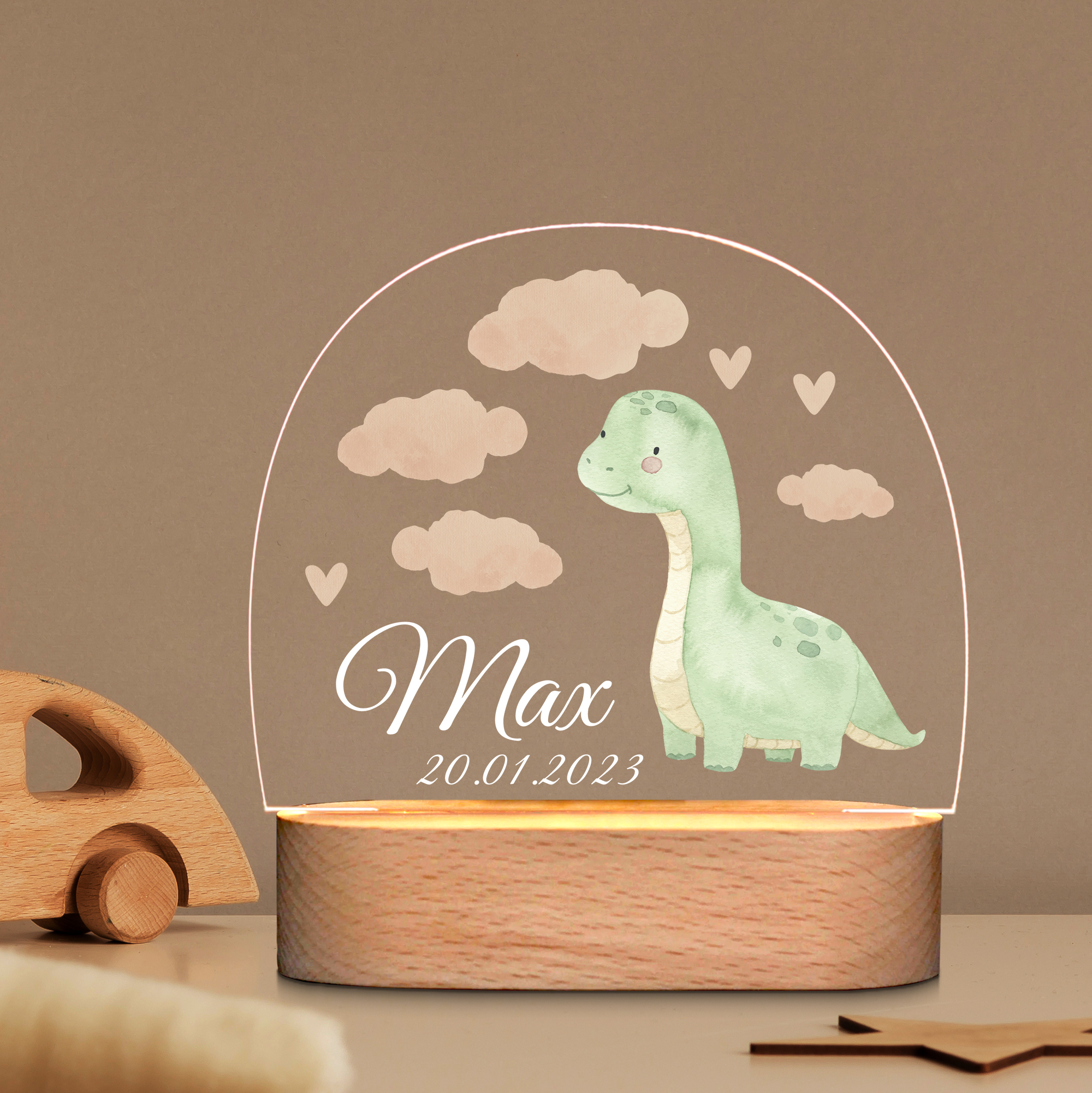 Custom Colorful Night Lights - Dinosaur