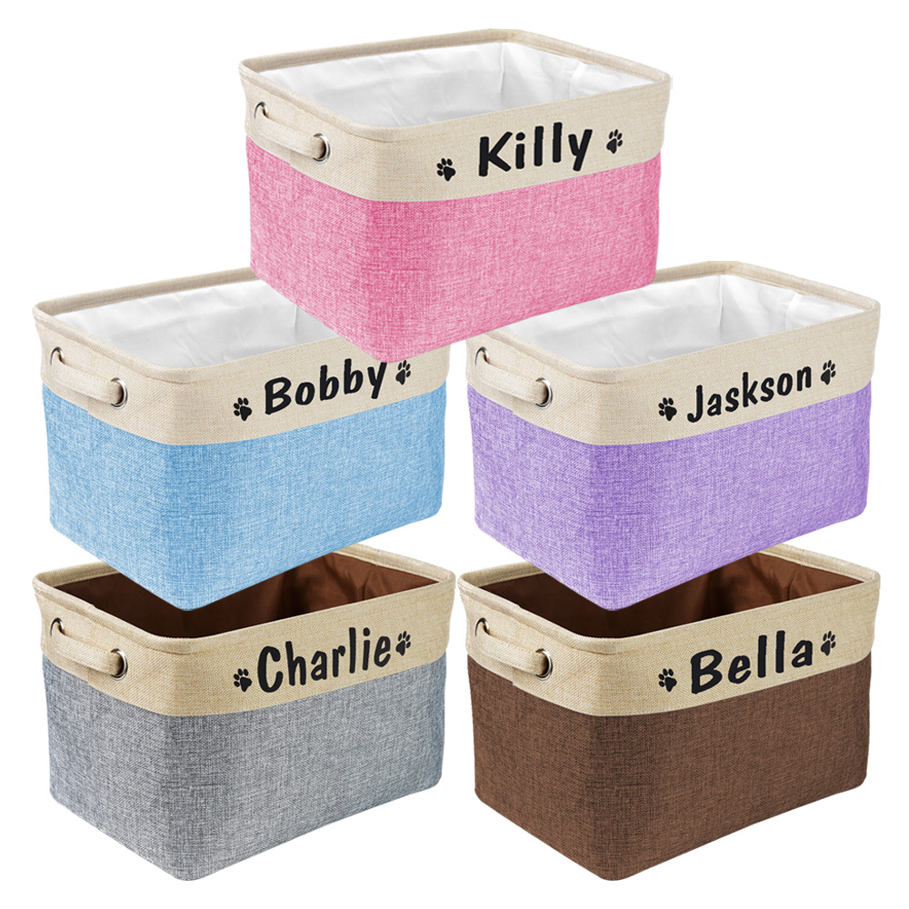 Personalized Dog Toys Bin Storage
