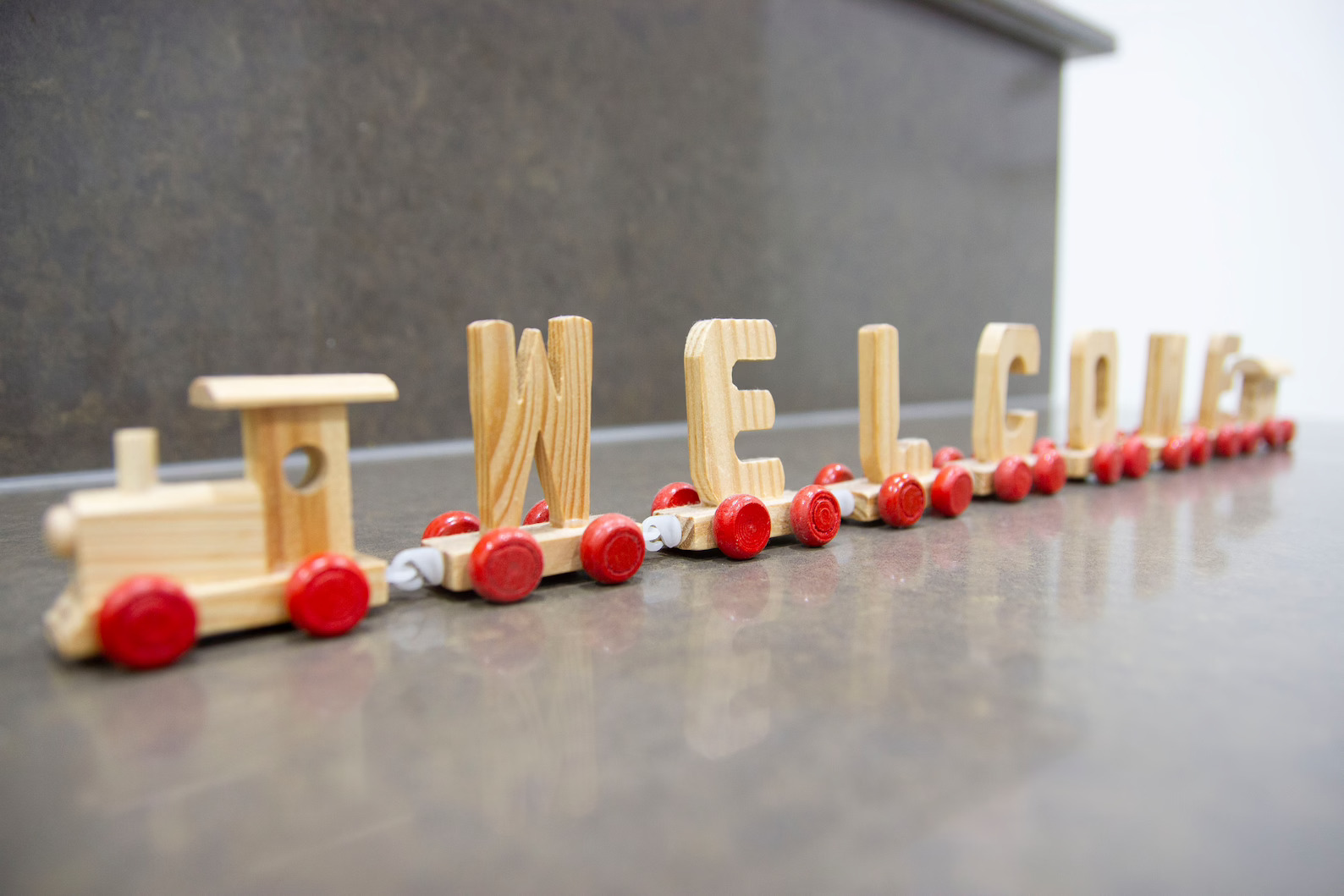 Personalized Letter Wooden Train