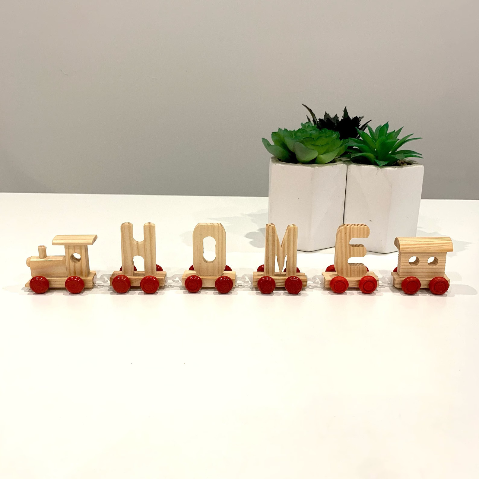 Personalized Letter Wooden Train