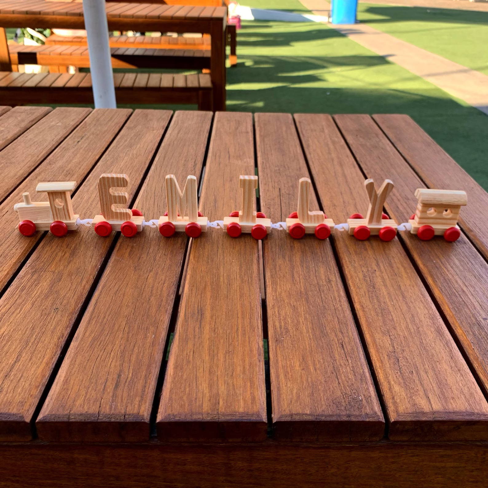 Personalized Letter Wooden Train