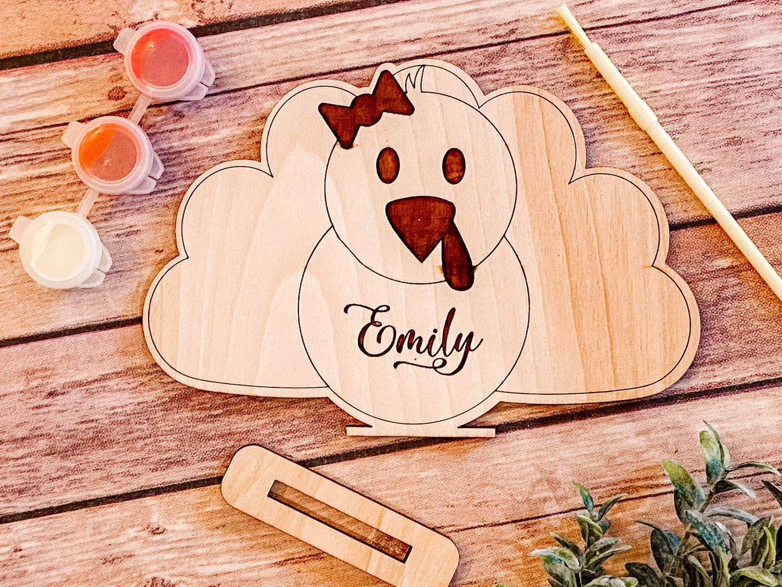 Personalized Thanksgiving Turkey Paint Kit -  Buy 2 Get 1 Free