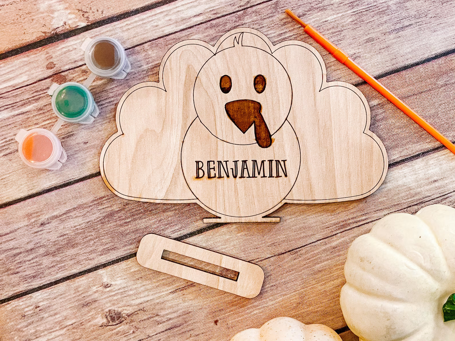 Personalized Thanksgiving Turkey Paint Kit -  Buy 2 Get 1 Free