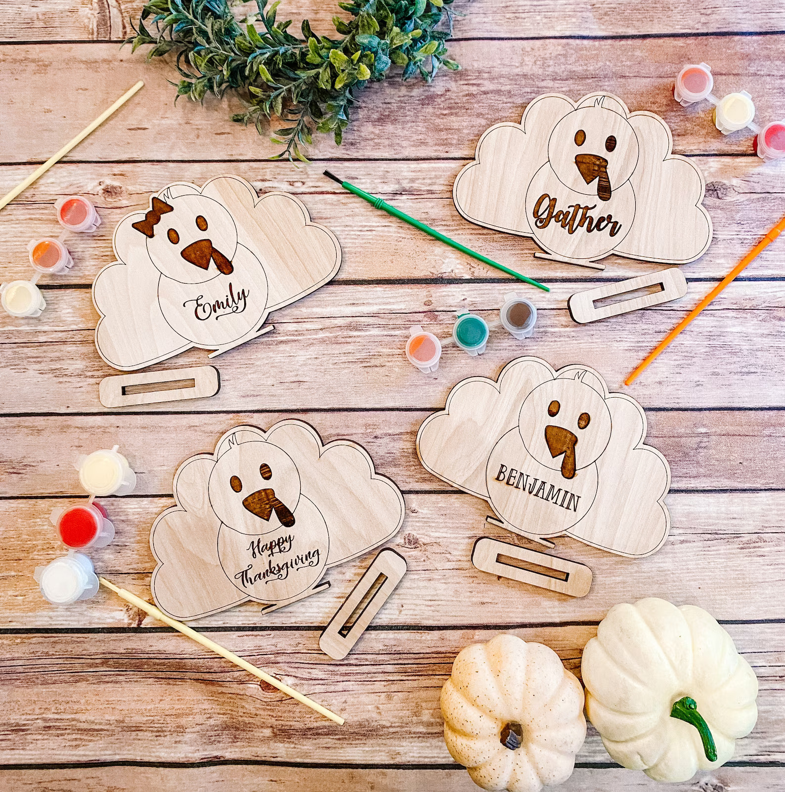 Personalized Thanksgiving Turkey Paint Kit -  Buy 2 Get 1 Free
