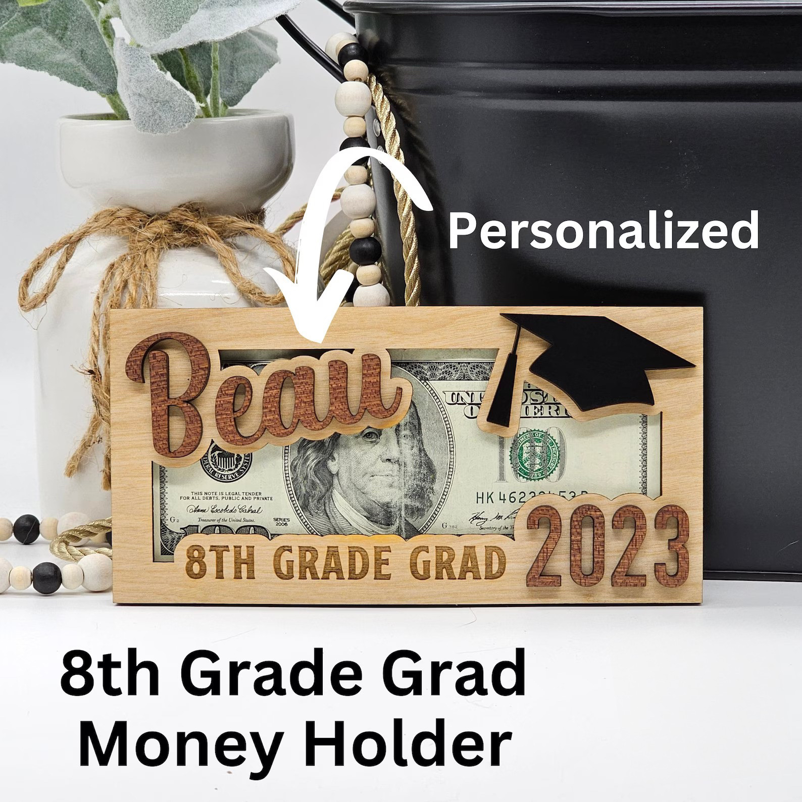 Personalized Graduation Money Gift Holder