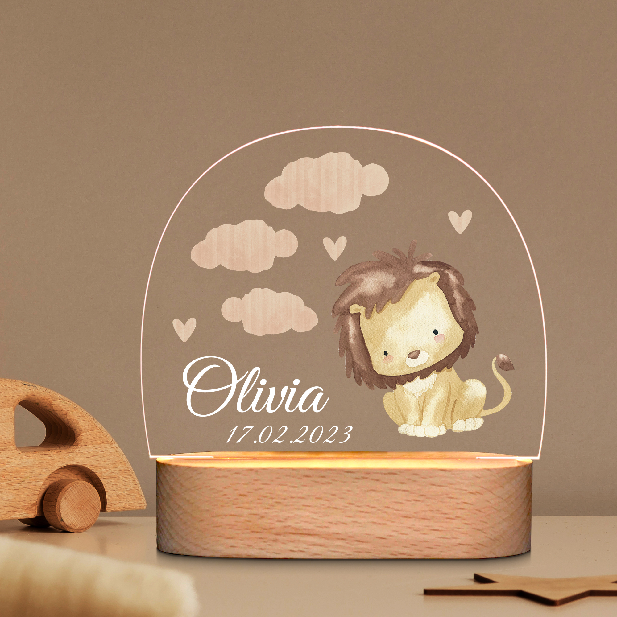 Custom Colorful Night Lights - Lion