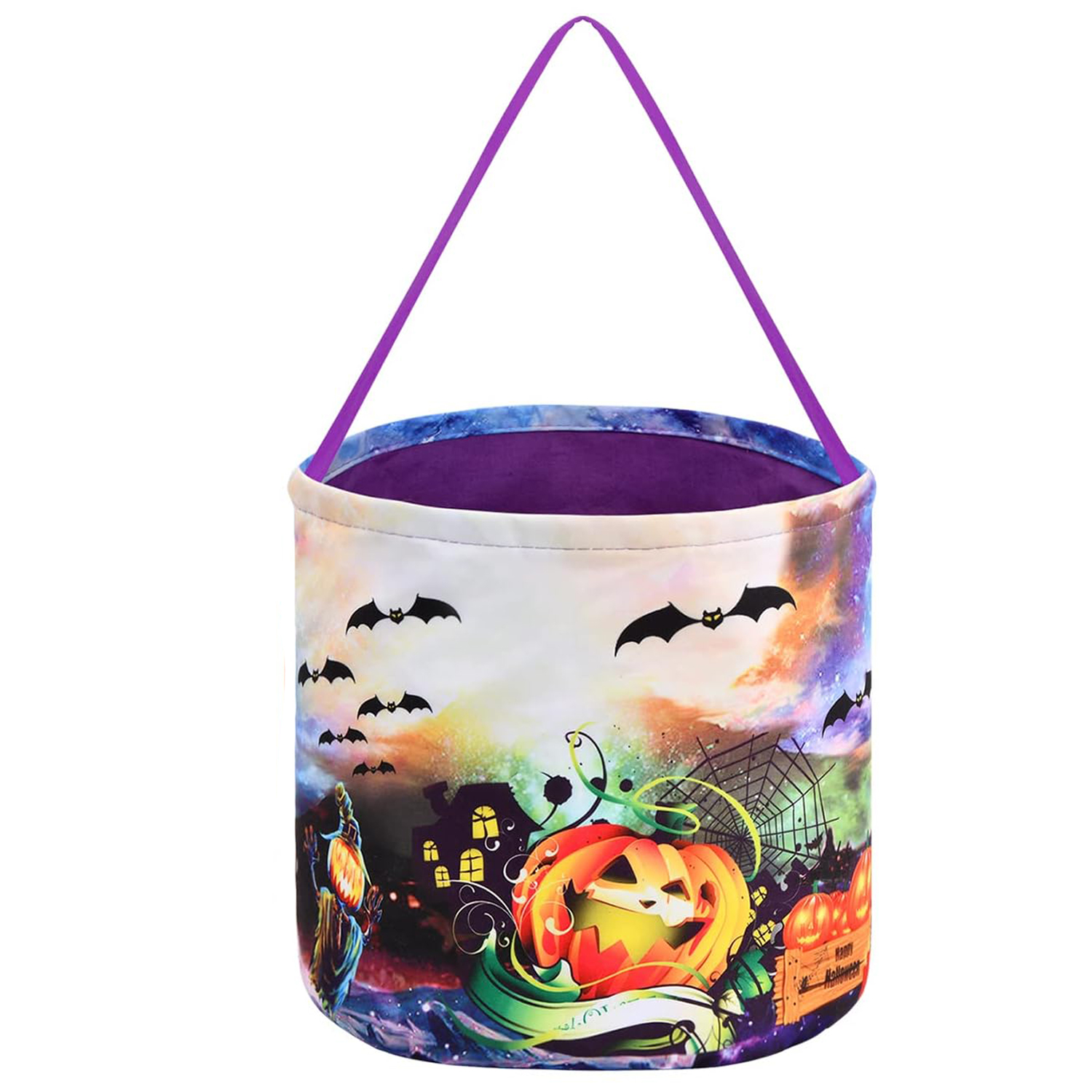 Personalized Halloween Bucket for Trick or Treat - LED Light Up