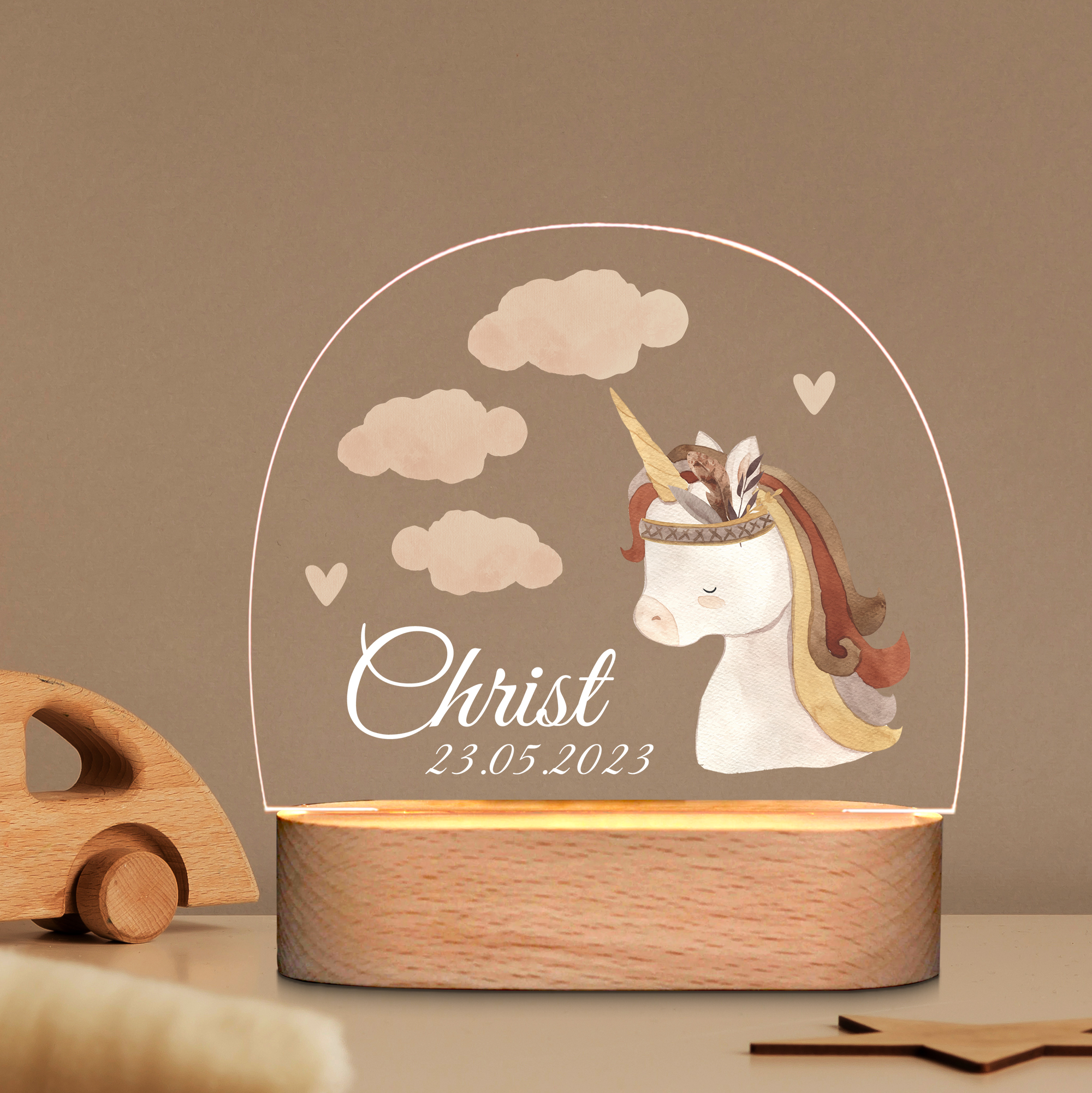 Custom Colorful Night Lights - Unicorn