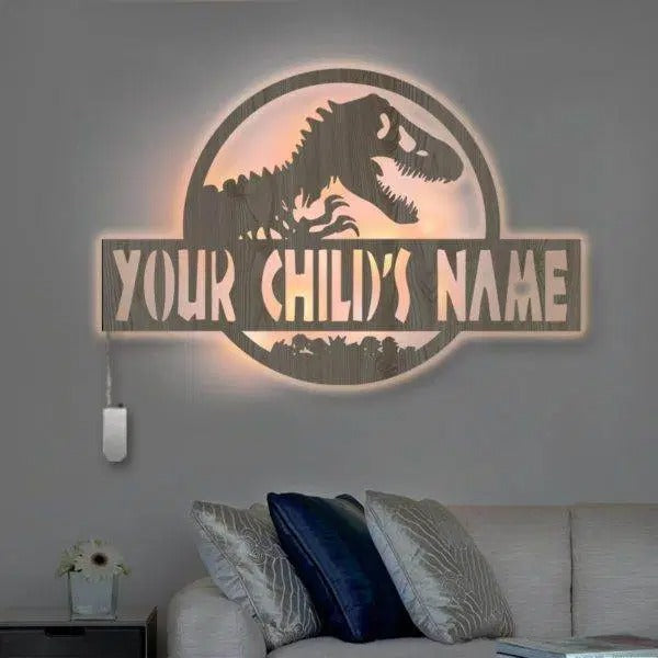 Custom Wooden Engraved Wall Decor Lamp