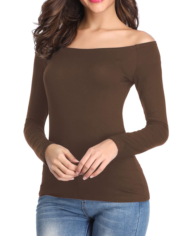 Fuinloth Women's Off Shoulder Shirt