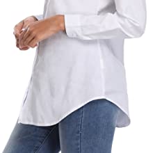 Fuinloth Women's Chambray Button Down Shirt