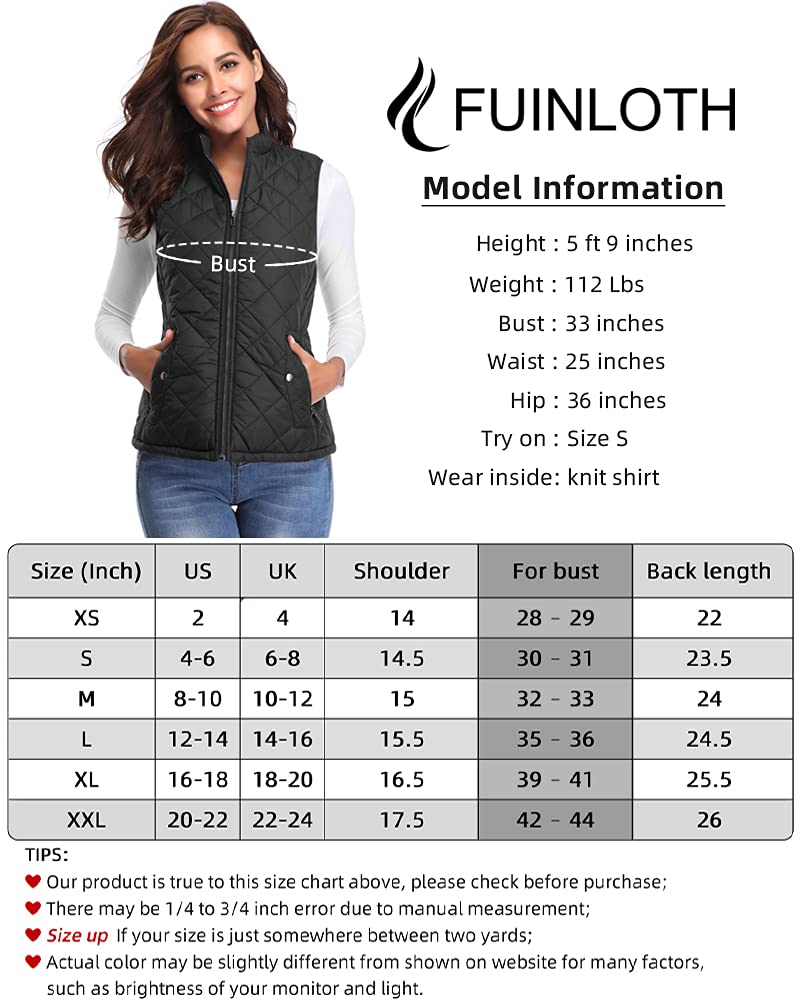 Fuinloth Women's Quilted Vest