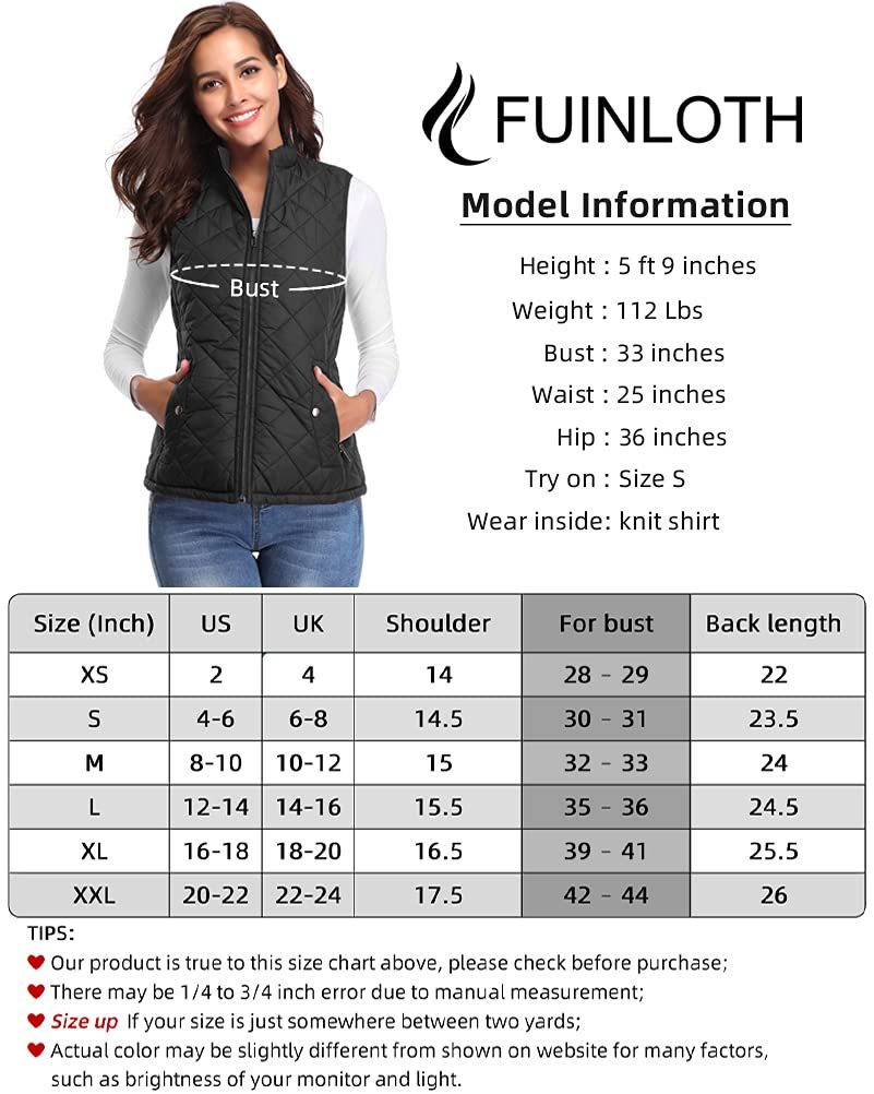Fuinloth Women's Quilted Vest