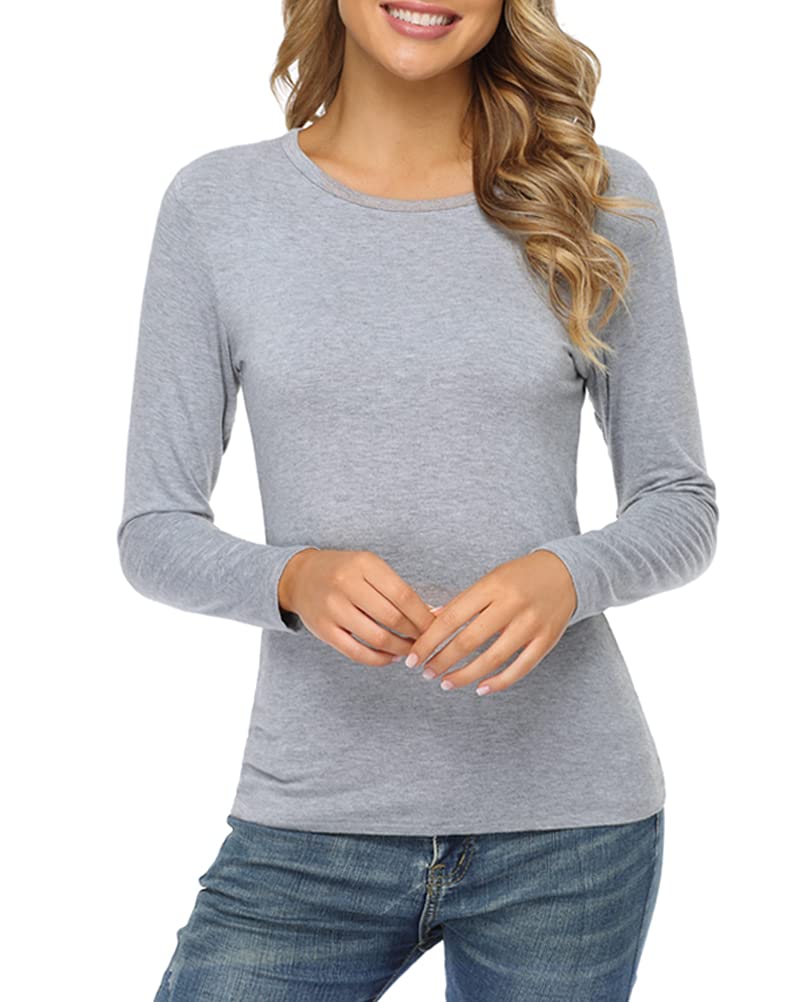 Fuinloth Women's Basic Long Sleeve T Shirts