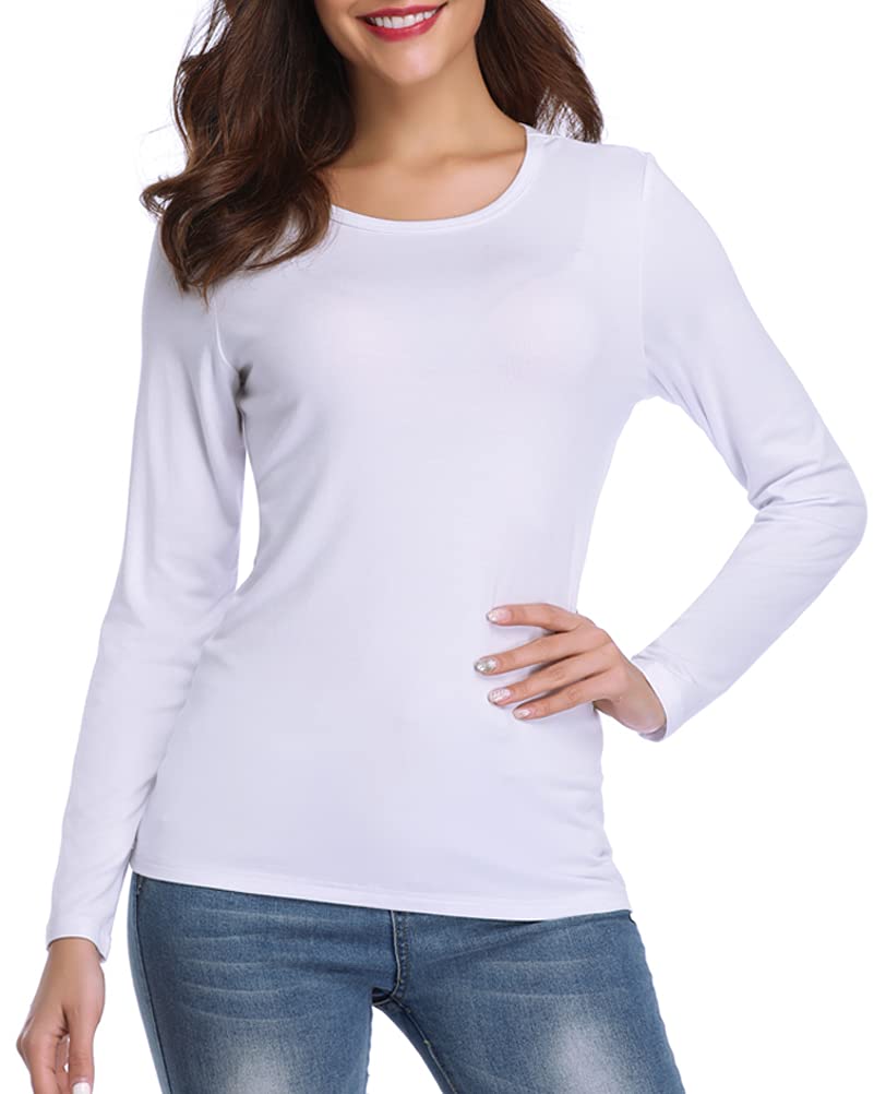 Fuinloth Women's Basic Long Sleeve T Shirts