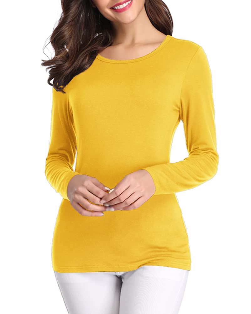 Fuinloth Women's Basic Long Sleeve T Shirts