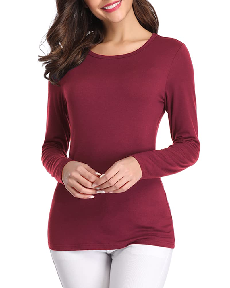 Fuinloth Women's Basic Long Sleeve T Shirts