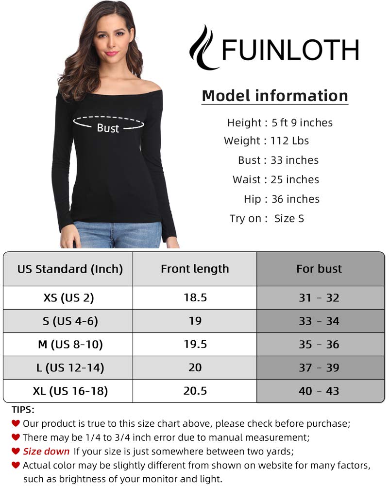 Fuinloth Women's Off Shoulder Shirt