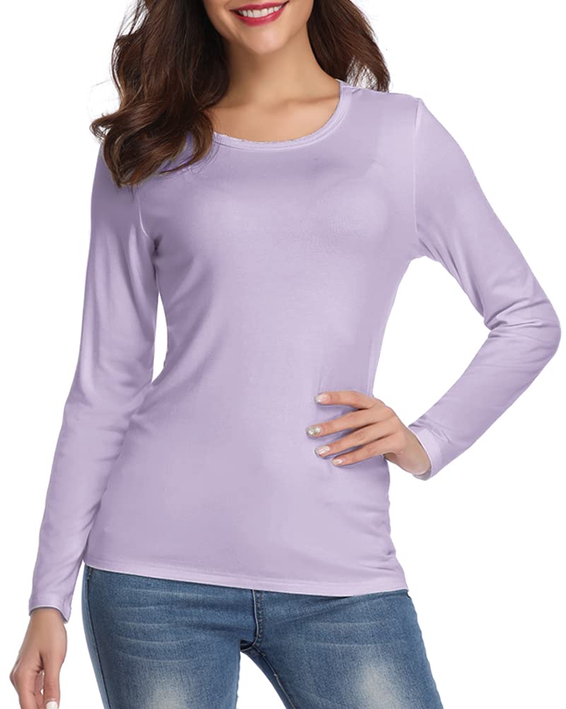 Fuinloth Women's Basic Long Sleeve T Shirts