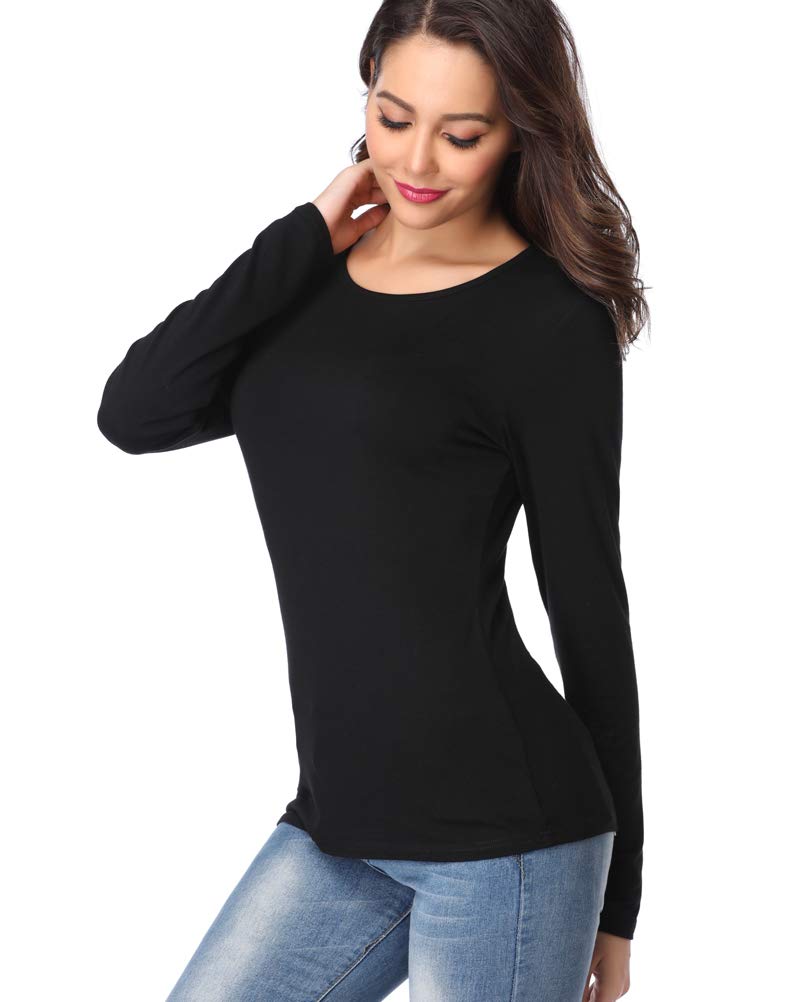Fuinloth Women's Basic Long Sleeve T Shirts