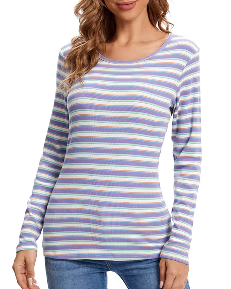 Fuinloth Women's Basic Long Sleeve T Shirts