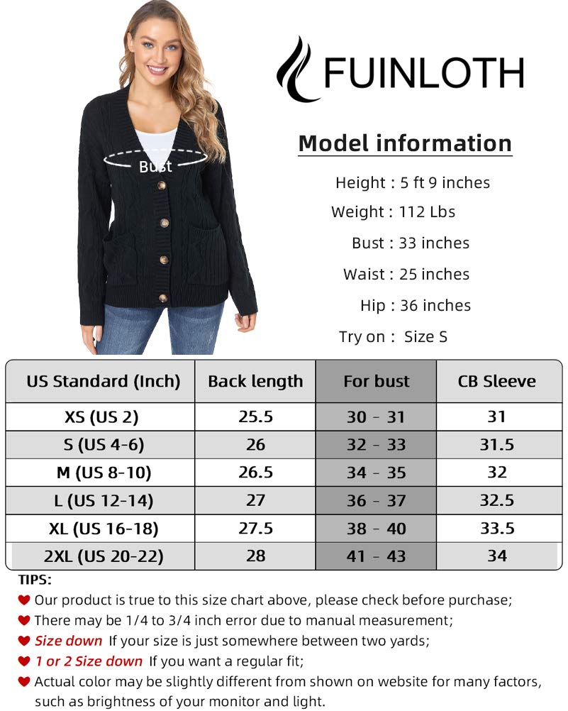 Fuinloth Women's Cardigan Sweater