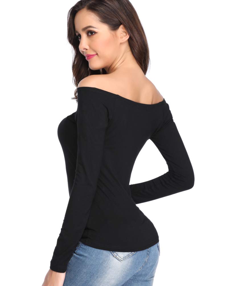 Fuinloth Women's Off Shoulder Shirt
