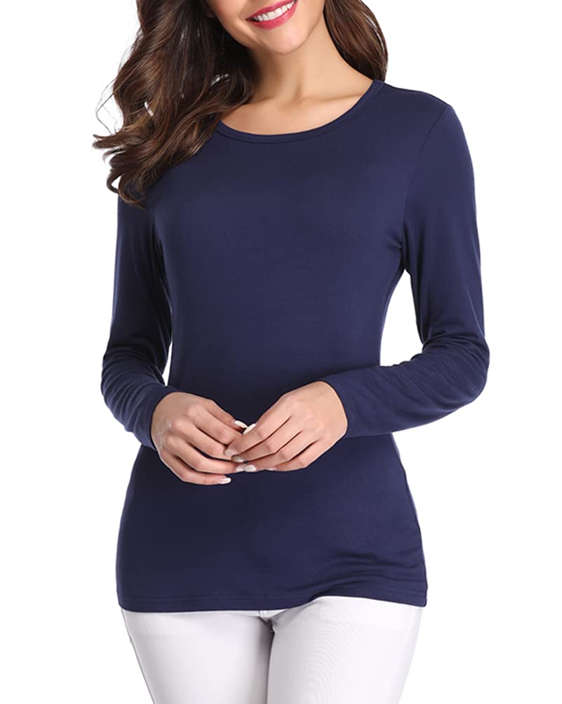 Fuinloth Women's Basic Long Sleeve T Shirts