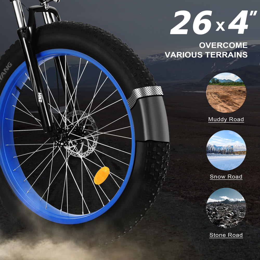 ZNHEBIKE Z6 Electric Fat Tire Mountain Bike