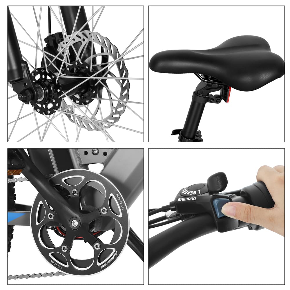 ZNHEBIKE Z6 Electric Fat Tire Mountain Bike