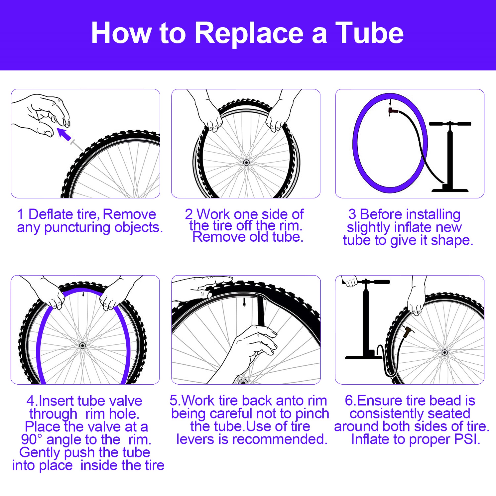 ZNHEBIKE E-Bike Inner Tube 20" x 4.0"