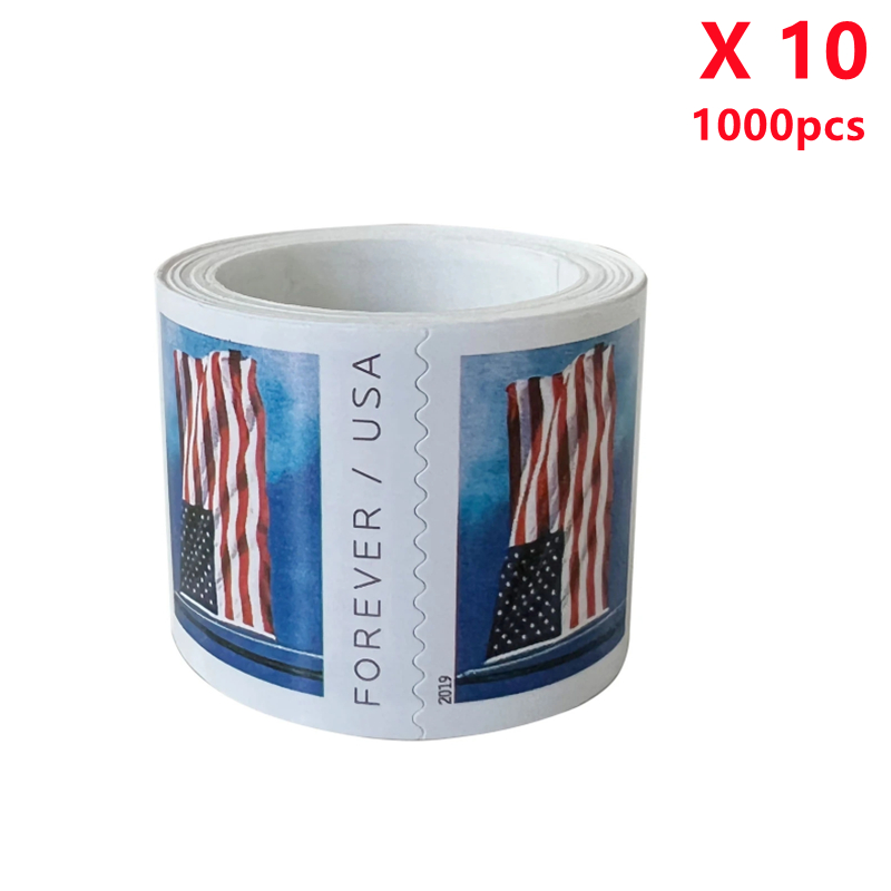 U.S. Flag 2019, 10 Roll / 1000 Pcs 