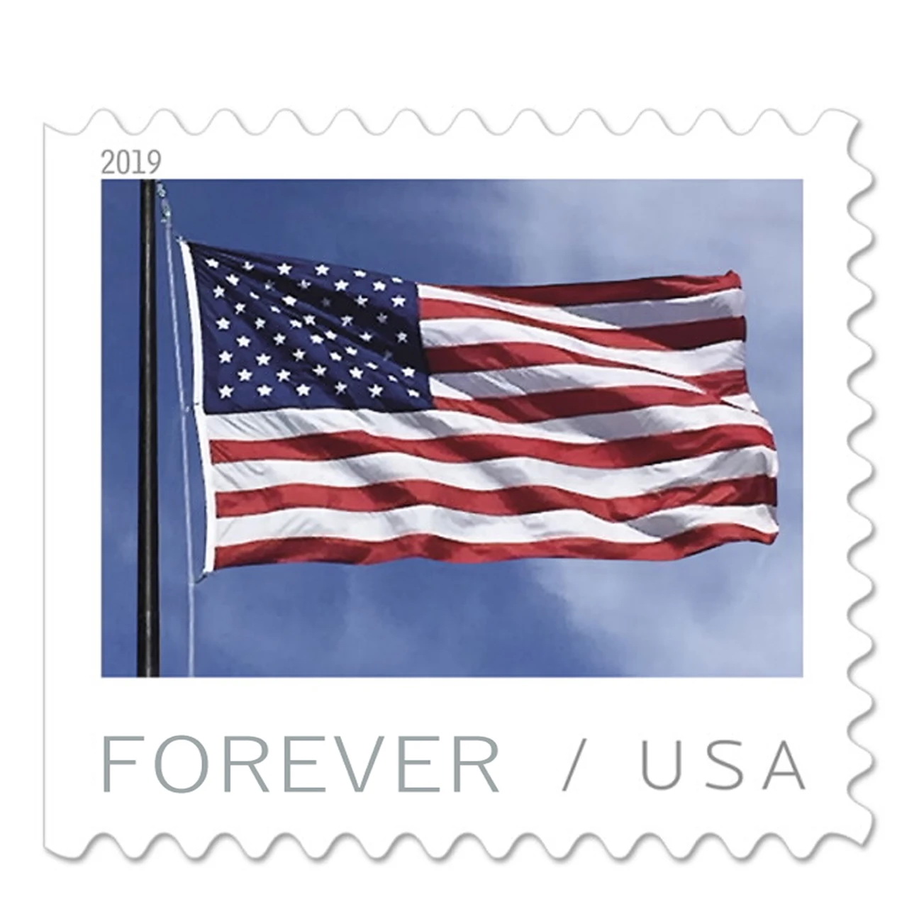 U.S. Flag 2019, Forever Stamps 100 Pcs