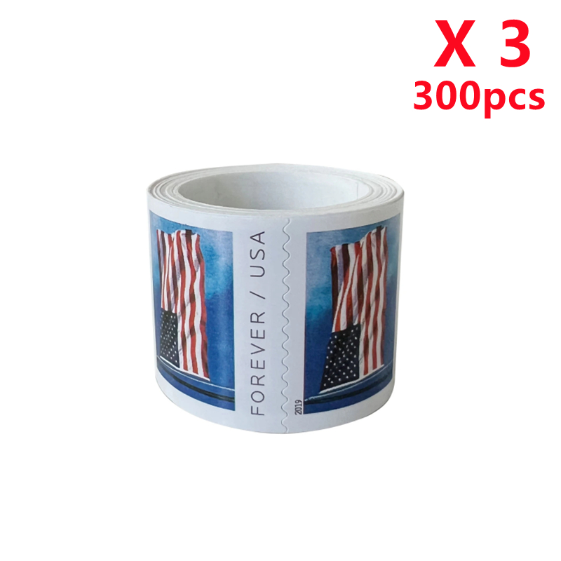 U.S. Flag 2019, 3 Roll / 300 Pcs 