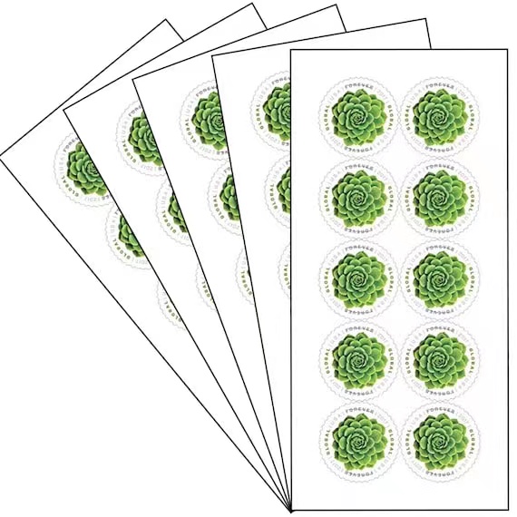 Global Green Succulent Forever International Stamps 2017 