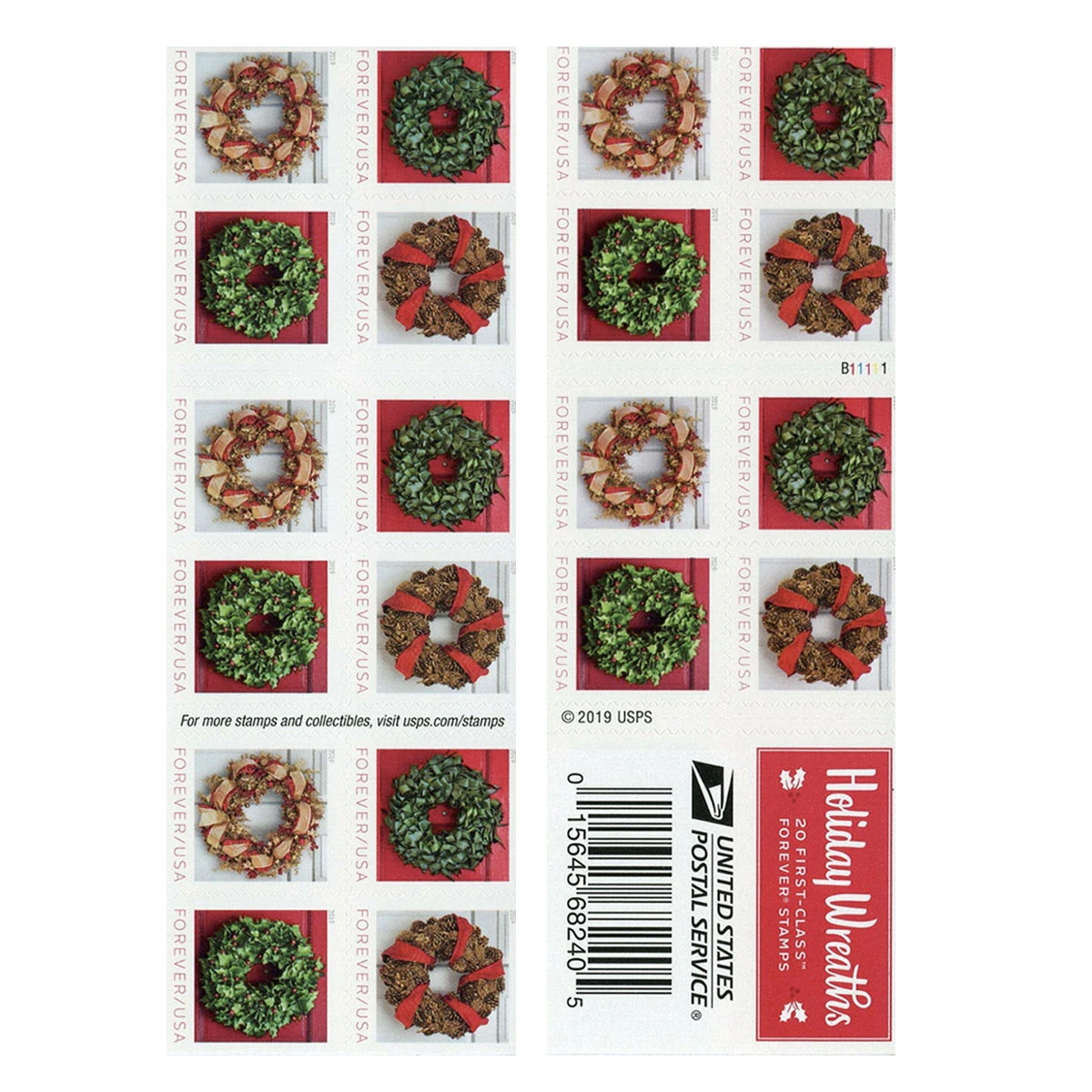 Christmas 2019 Seasonal Holiday Wreaths (100 Pcs)