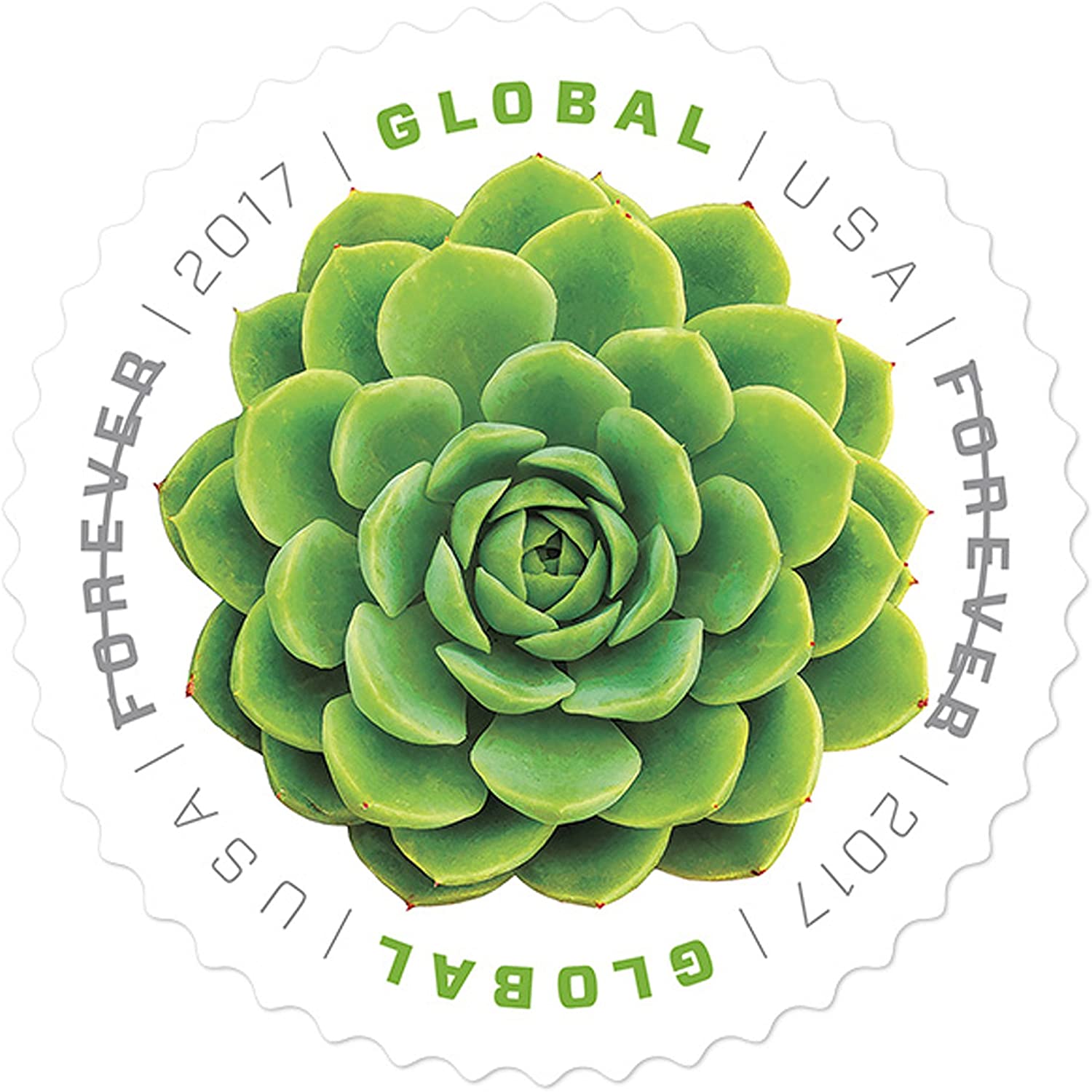 Global Green Succulent Forever International Stamps 2017 