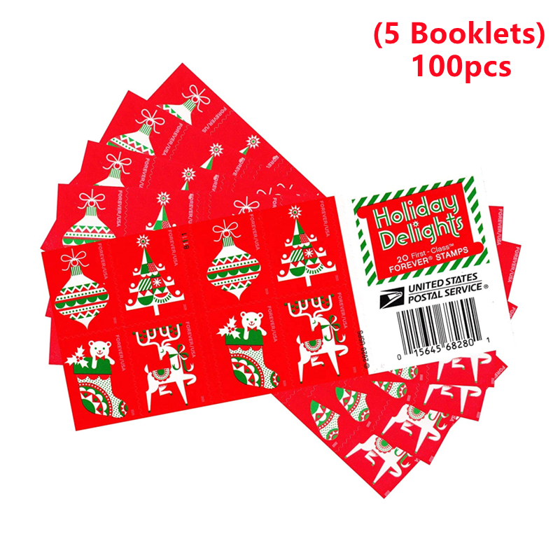 Holiday Delights Christmas Stamp 2020, 5 x Booklet of 20 Stamps, 100 pcs