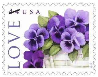 Love: Pansies in a Basket; 44 Cent 2010