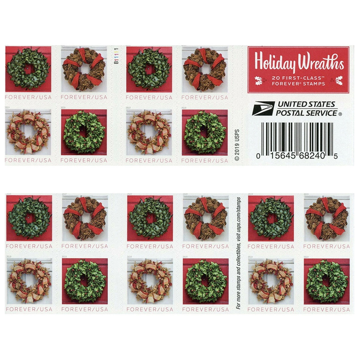 Christmas 2019 Seasonal Holiday Wreaths (100 Pcs)