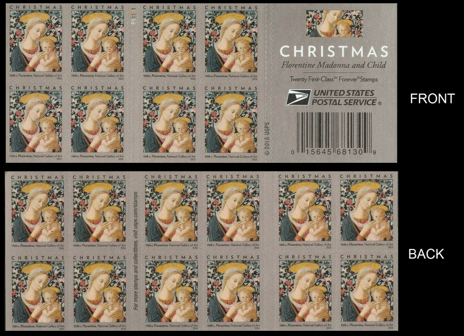 Christmas Florentine Madonna and Child 2016, 100pcs