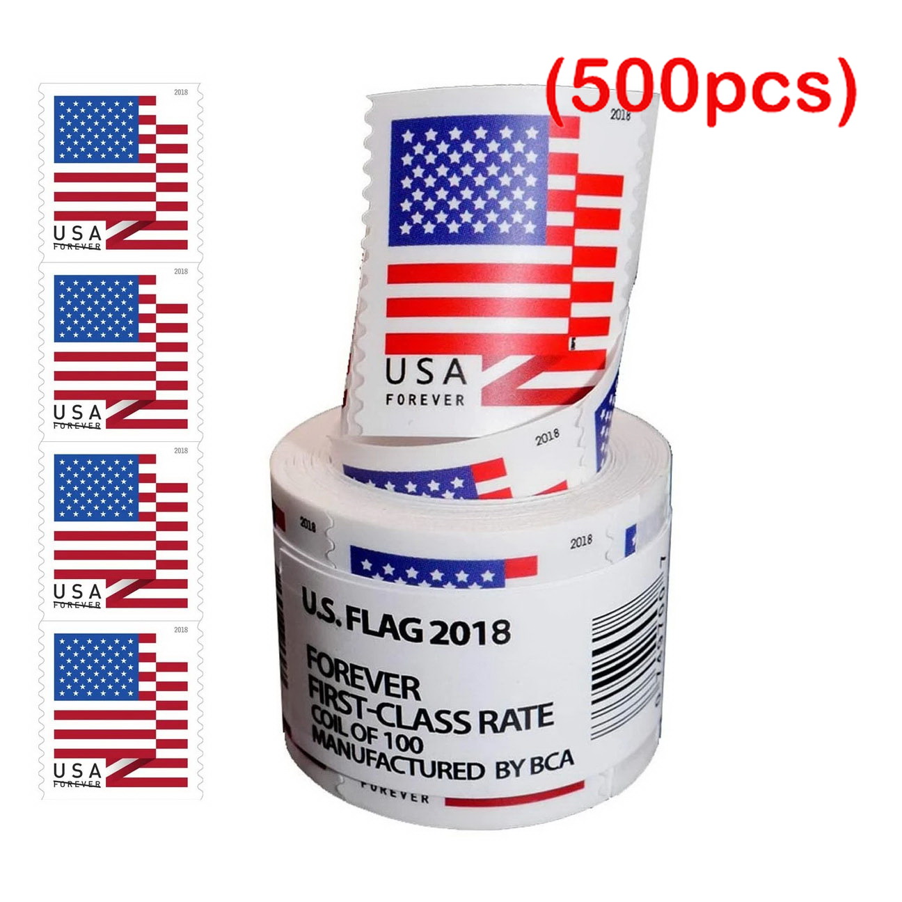 U.S. Flag 2018, 5 Roll / 500 Pcs 