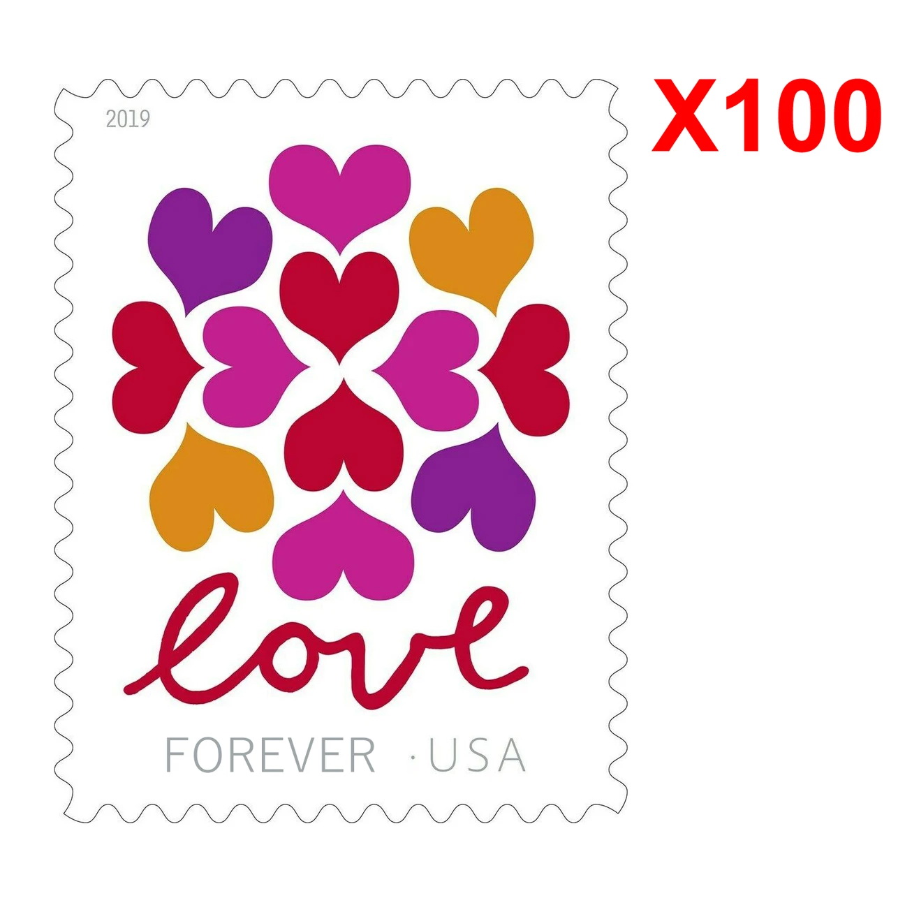 LOVE 2019, 100 Pcs