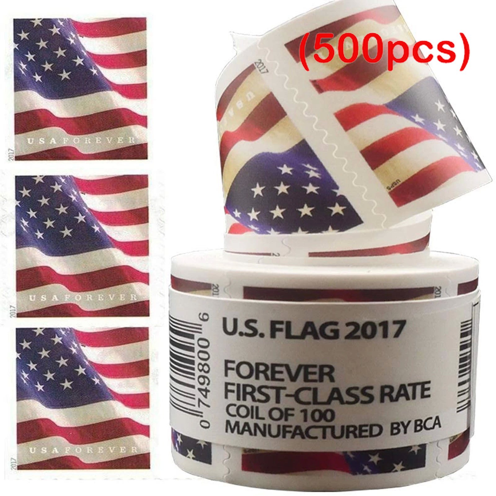 U.S. Flag 2017, 5 Roll / 500 Pcs 