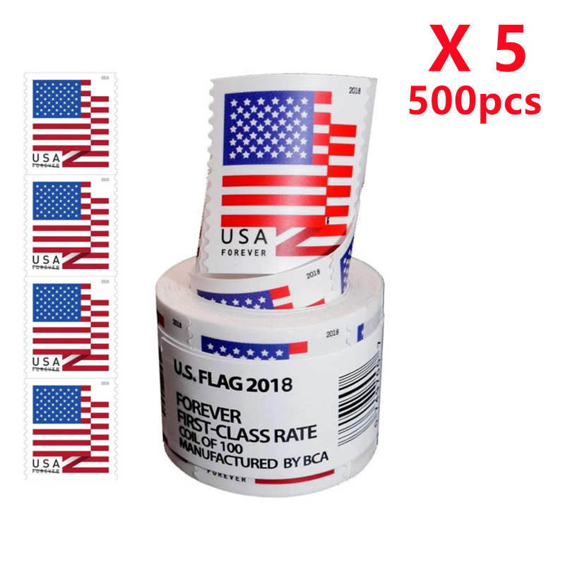 U.S. Flag 2018, 5 Roll / 500 Pcs 
