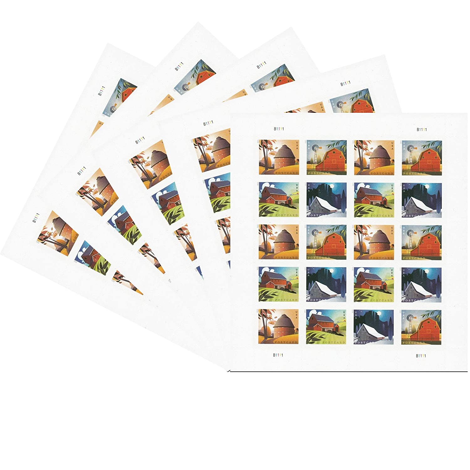 2021 Barn Postcard Postage Stamps