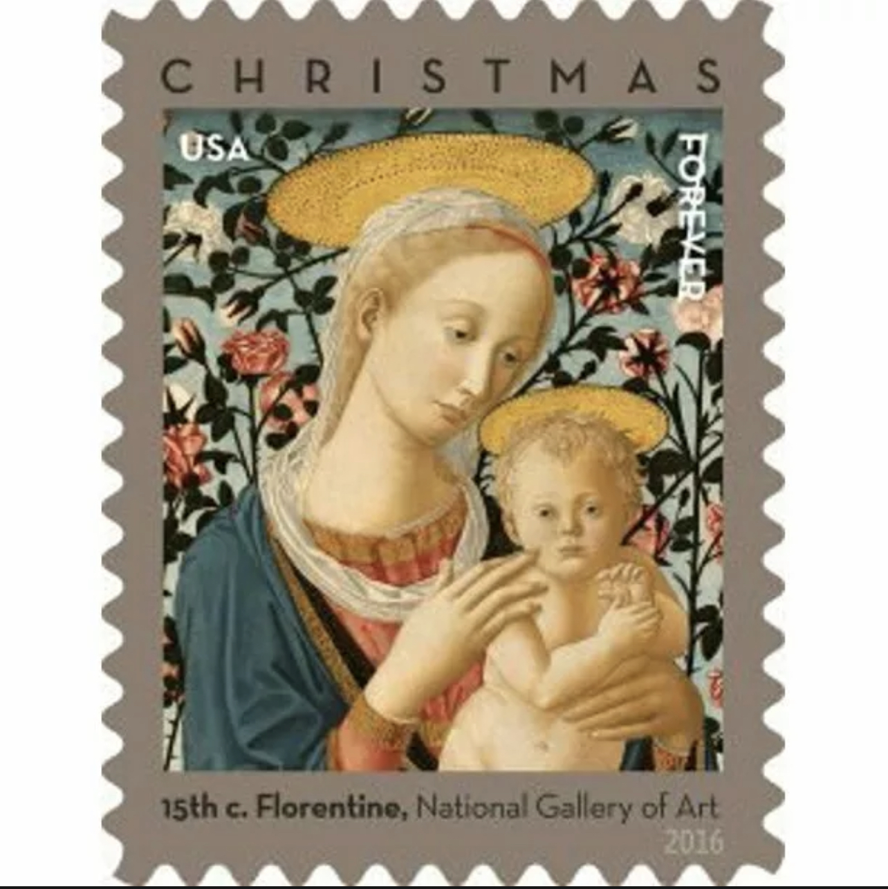 Christmas Florentine Madonna and Child 2016, 100pcs