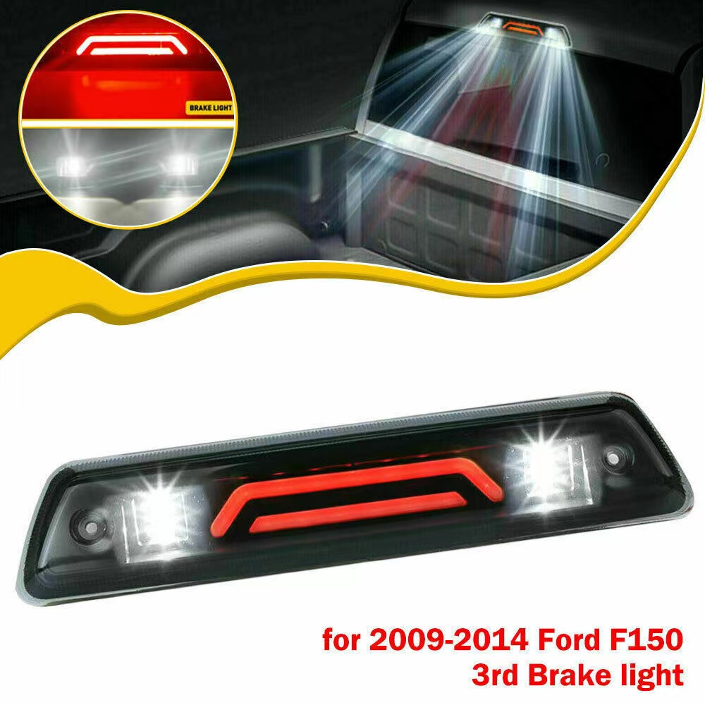 For 2009-2014 Ford F150 3rd Third Brake Light LED Smoke Rear Reverse Cargo Lamp 